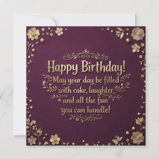 Tarjetas de Feliz Cumpleaños (Anverso)