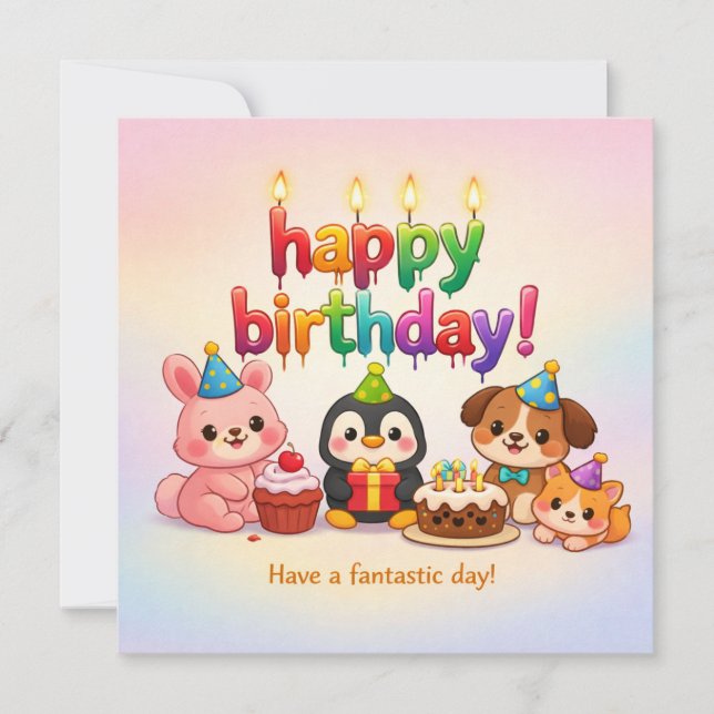 Tarjetas de Feliz Cumpleaños  (Anverso)