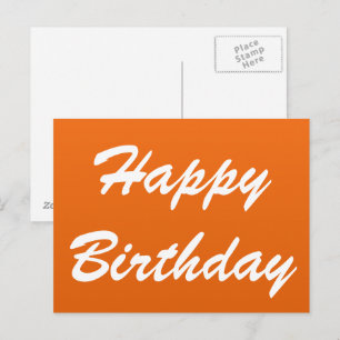 Tarjetas de Feliz Cumpleaños Naranjas