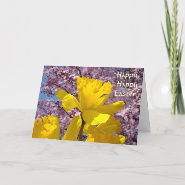 Tarjetas de Feliz Pascua Personalizadas ¡Feliz Pas (Anverso)
