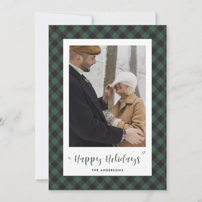 Tarjetas de festividad con foto de búfalo verde pe (Anverso)