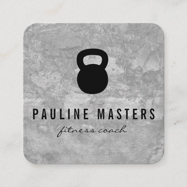 Tarjetas de fidelidad Kettle Bell Grunge (Anverso)