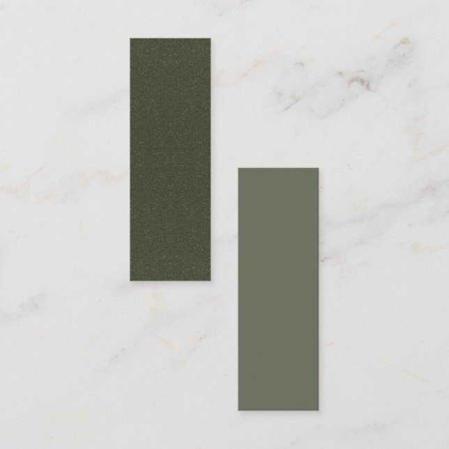 Tarjetas de fidelidad planas verdes Bicolor Moss - (Anverso / Reverso)