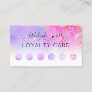 tarjetas de fidelidad tonos púrpura