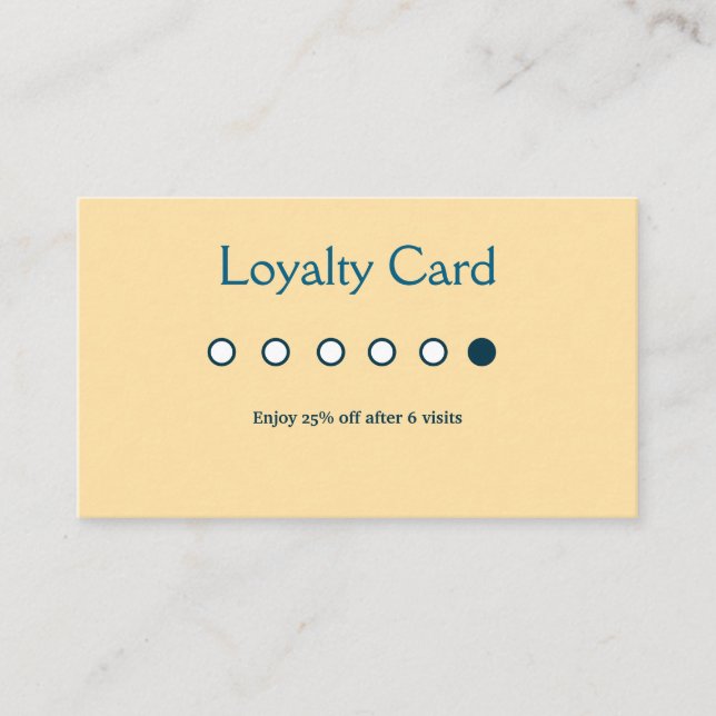 tarjetas de fidelización de salón de negocios clás (Anverso)