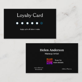 tarjetas de fidelización de salón de negocios clás