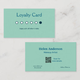 tarjetas de fidelización de salón de negocios clás