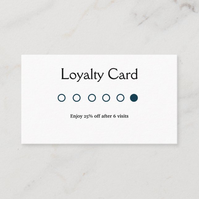 tarjetas de fidelización de salón de negocios clás (Anverso)