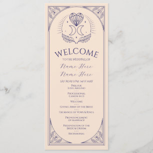 Tarjetas de Fiesta de Boda Ceremonia Programa Taro