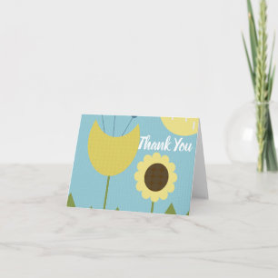 Tarjetas de fiesta de girasoles de agradecimiento 