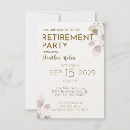 Tarjetas de Fiesta de retiro floral elegancia digi