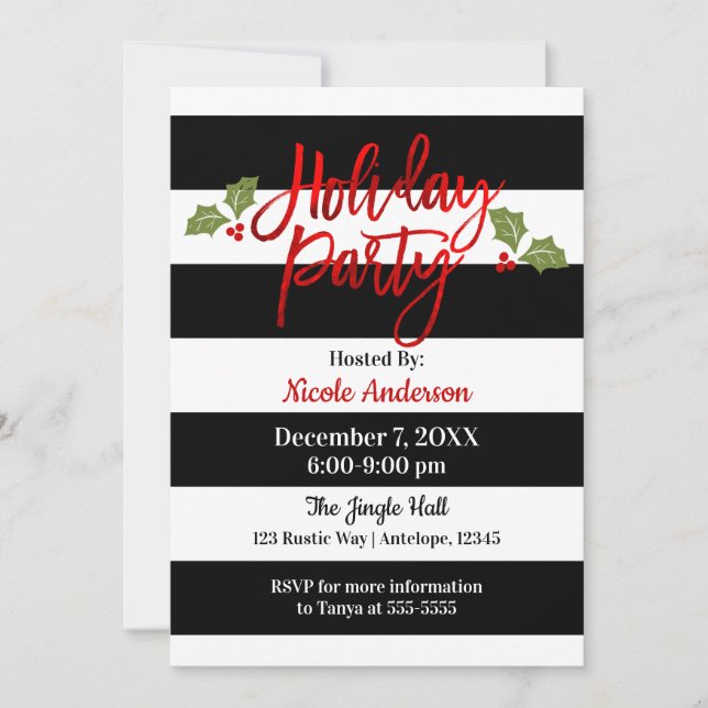 Tarjetas de Fiesta de Tarjeta de Navidad con Hoja  (Anverso)