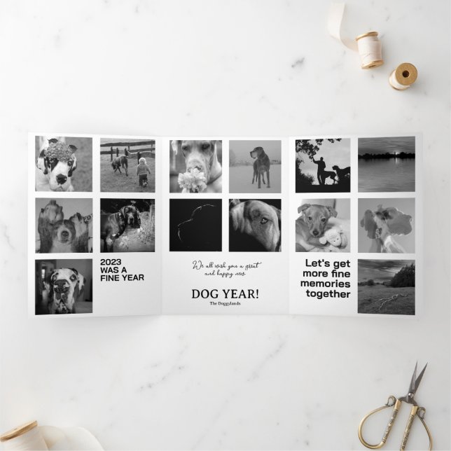 tarjetas de fin de año de Gran Danés (Interior)