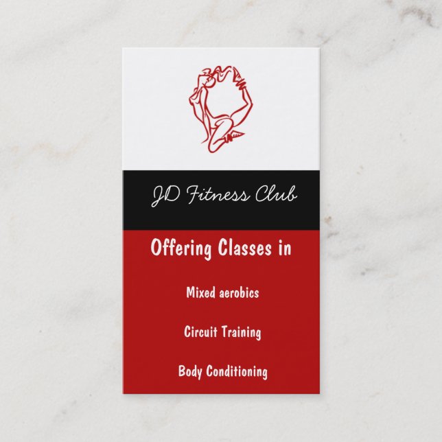 Tarjetas de Fitness Business (Anverso)