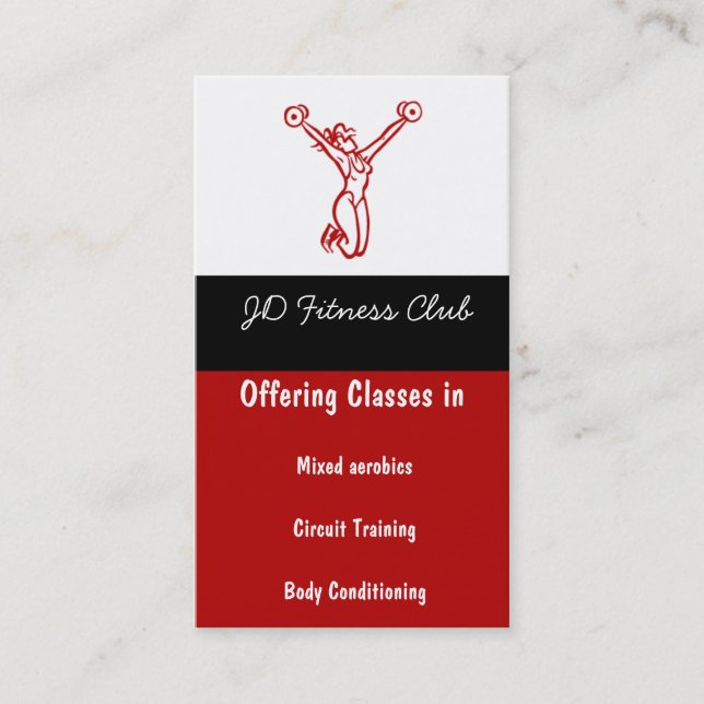 Tarjetas de Fitness Business (Anverso)