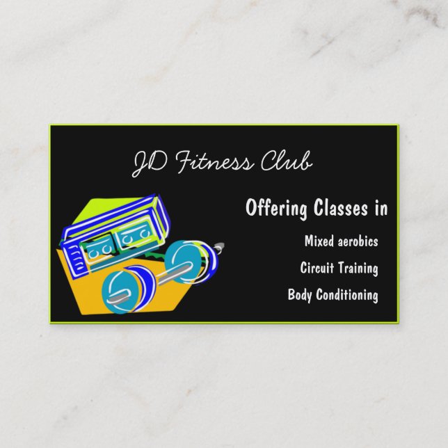 Tarjetas de Fitness Business (Anverso)