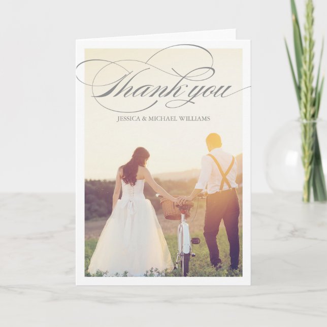 Tarjetas de Foto de Agradecimiento | Boda (Anverso)