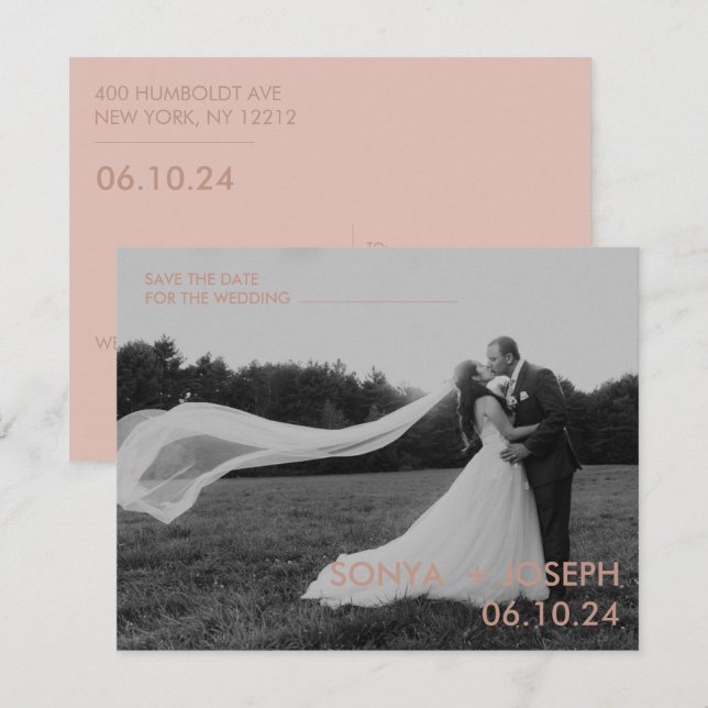 Tarjetas de Foto de Boda Mínima para Guardar la Fe (Anverso / Reverso)
