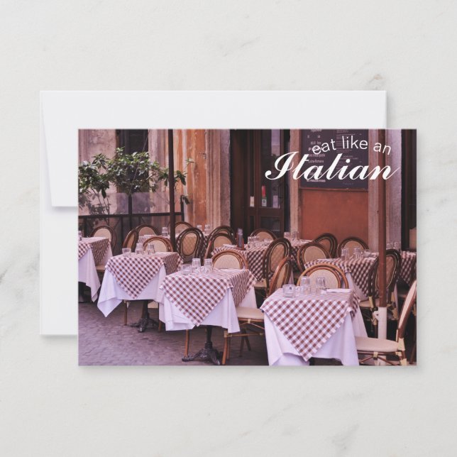 Tarjetas de foto de Comer Como un italiano (Anverso)
