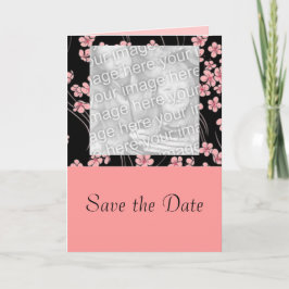 Tarjetas de foto de flores de cerezo en negro