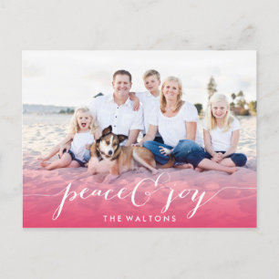 TARJETAS DE FOTO DE JOY & PEACE HOLIDAY