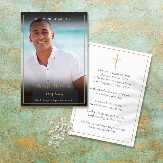Tarjetas de foto de oración memorial fúnebre (Subido por el creador)