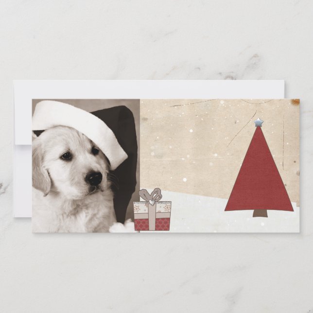 tarjetas de foto mascota de navidades de bienvenid (Anverso)