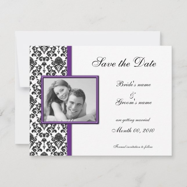 Tarjetas de Foto para Anunciar la Fecha de tu Boda (Anverso)