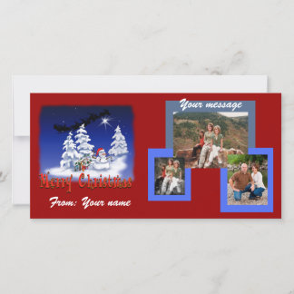 Tarjetas de foto para el personalizable de navidad