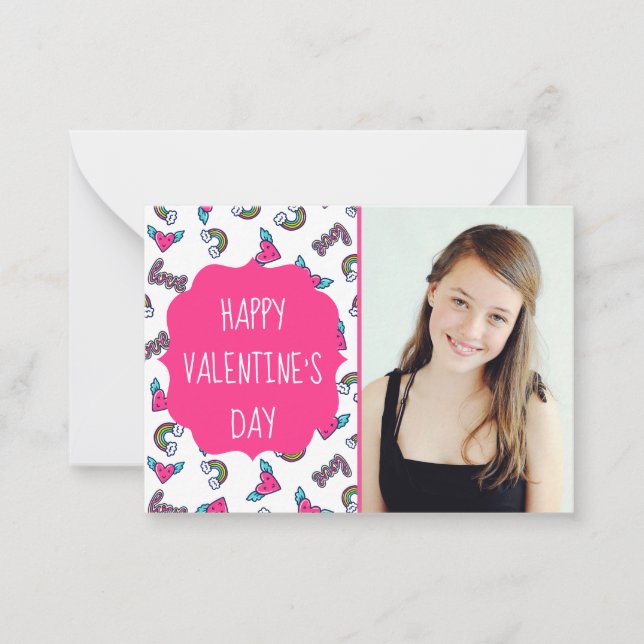 Tarjetas de foto Personalizado El día de San Valen (Anverso)
