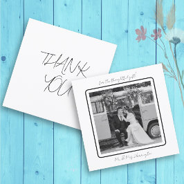 Tarjetas de fotos Bodas de agradecimiento simples 