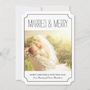 Tarjetas de fotos clásicas casadas y navideñas