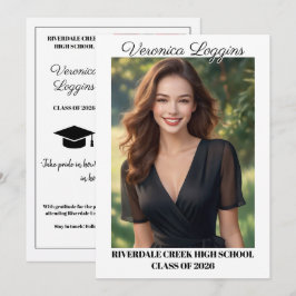 Tarjetas de Fotos Clásicas para Anunciar Graduació