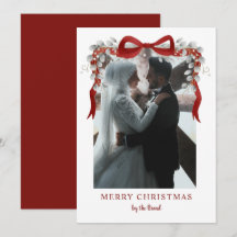 Tarjetas de fotos con relieve de letras de Navidad