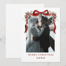 Tarjetas de fotos con relieve de letras de Navidad