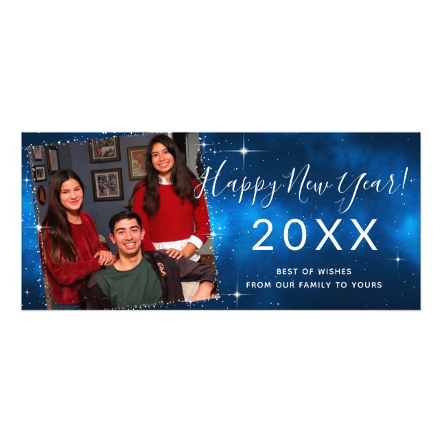 Tarjetas de fotos de 25 Pack Happy New Year | Guió (Frente)