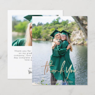 Tarjetas de fotos de agradecimiento por graduación