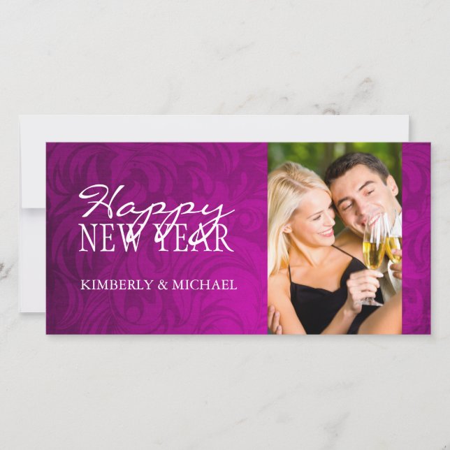 Tarjetas de Fotos de Año Nuevo (Anverso)