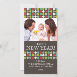 Tarjetas de fotos de Año Nuevo Feliz Moderno