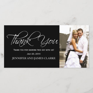 Tarjetas de fotos de Black White Boda