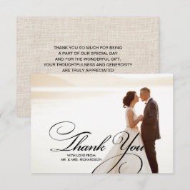 Tarjetas de Fotos de Boda de Agradecimiento con Te