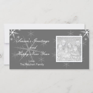 Tarjetas de fotos de festividad de copo de nieve g