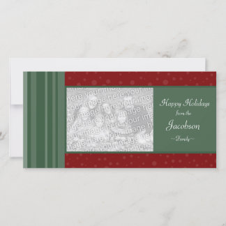 Tarjetas de fotos de festividades rojas y verdes c