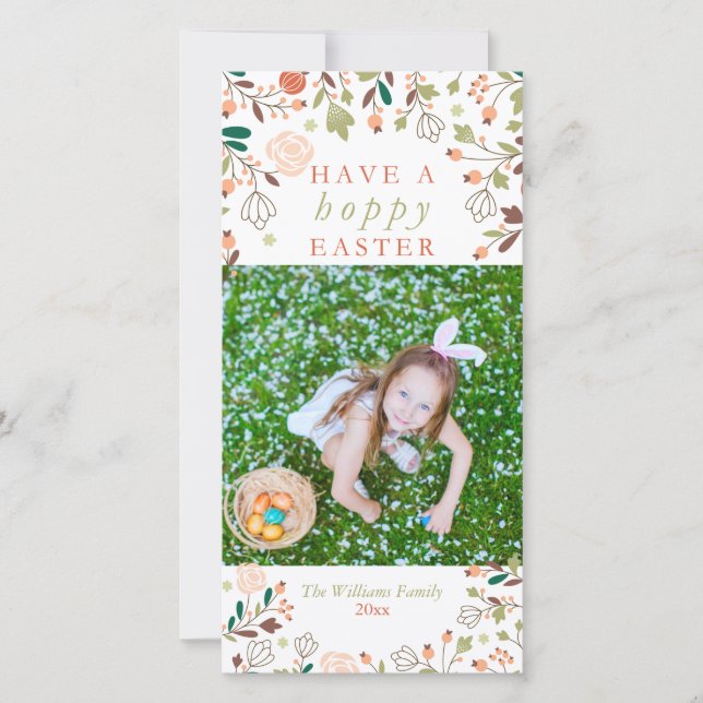 Tarjetas de fotos de Hoppy Easter (Anverso)