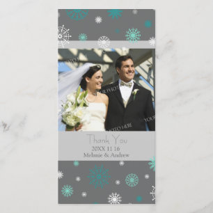 Tarjetas de fotos de la boda de invierno gracias a