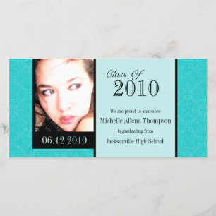 Tarjetas de fotos de la Invitación de graduación d