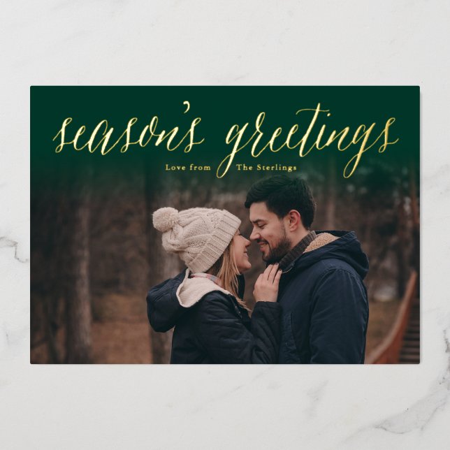 Tarjetas de fotos de la temporada verde + Relieve  (Anverso)