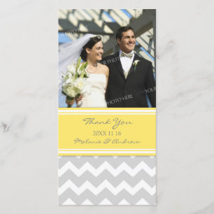 Tarjetas de fotos de Lemon Gray Gracias Boda