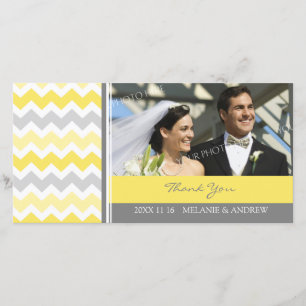 Tarjetas de fotos de Lemon Gray Gracias Boda