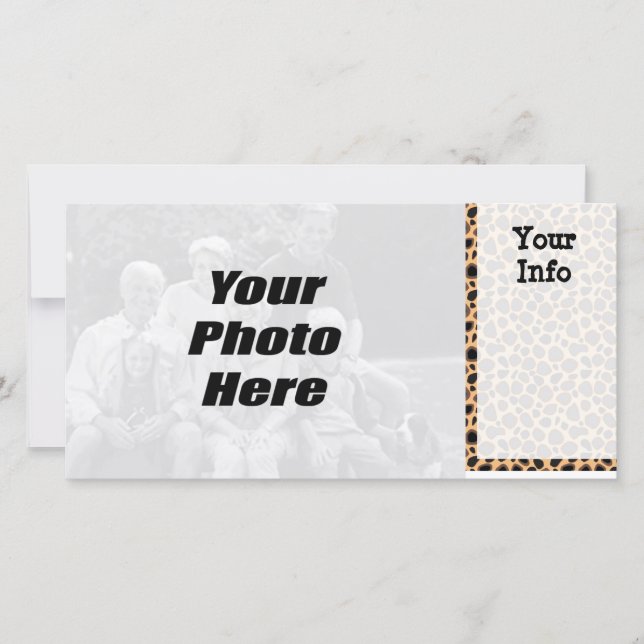 Tarjetas de fotos de manchas de leopardo (Anverso)